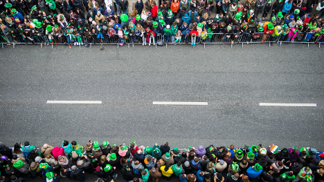 Photo of St Patricks Parade goes lining both sides of the street